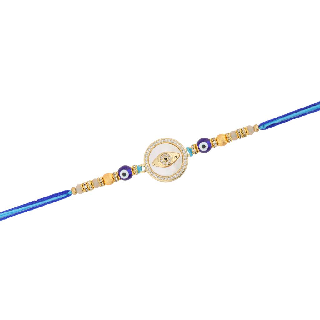 Diamond Charm Evil Eye Rakhi For Brother : 8905124561807