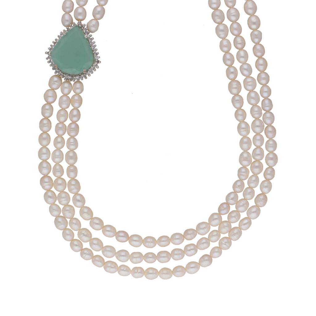 Jabala 3 Lines Pearl Set : JPSEP-22-89