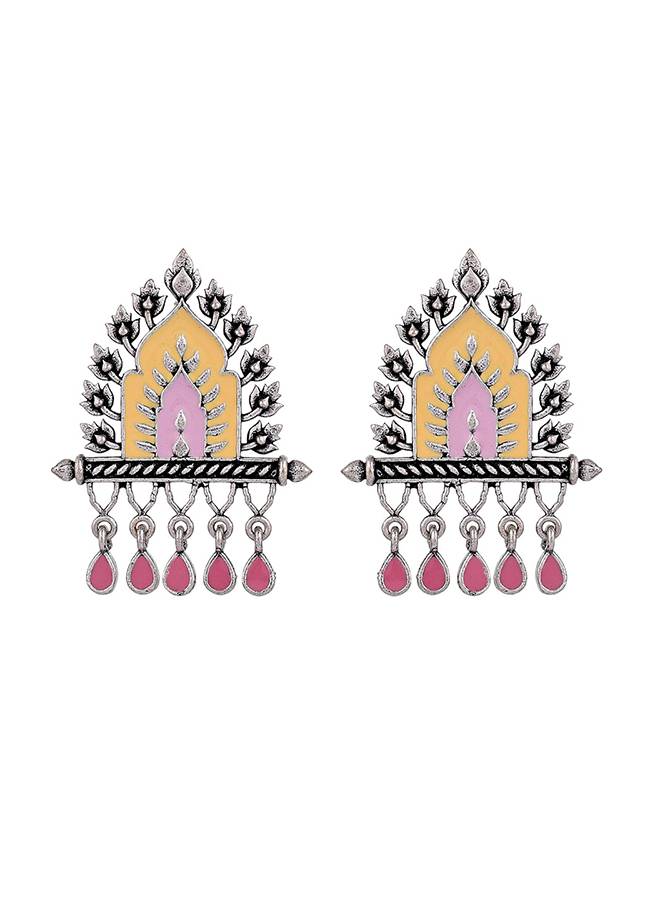Antique Elegance Enamelled Temple Jewellery Set : 8905124458947