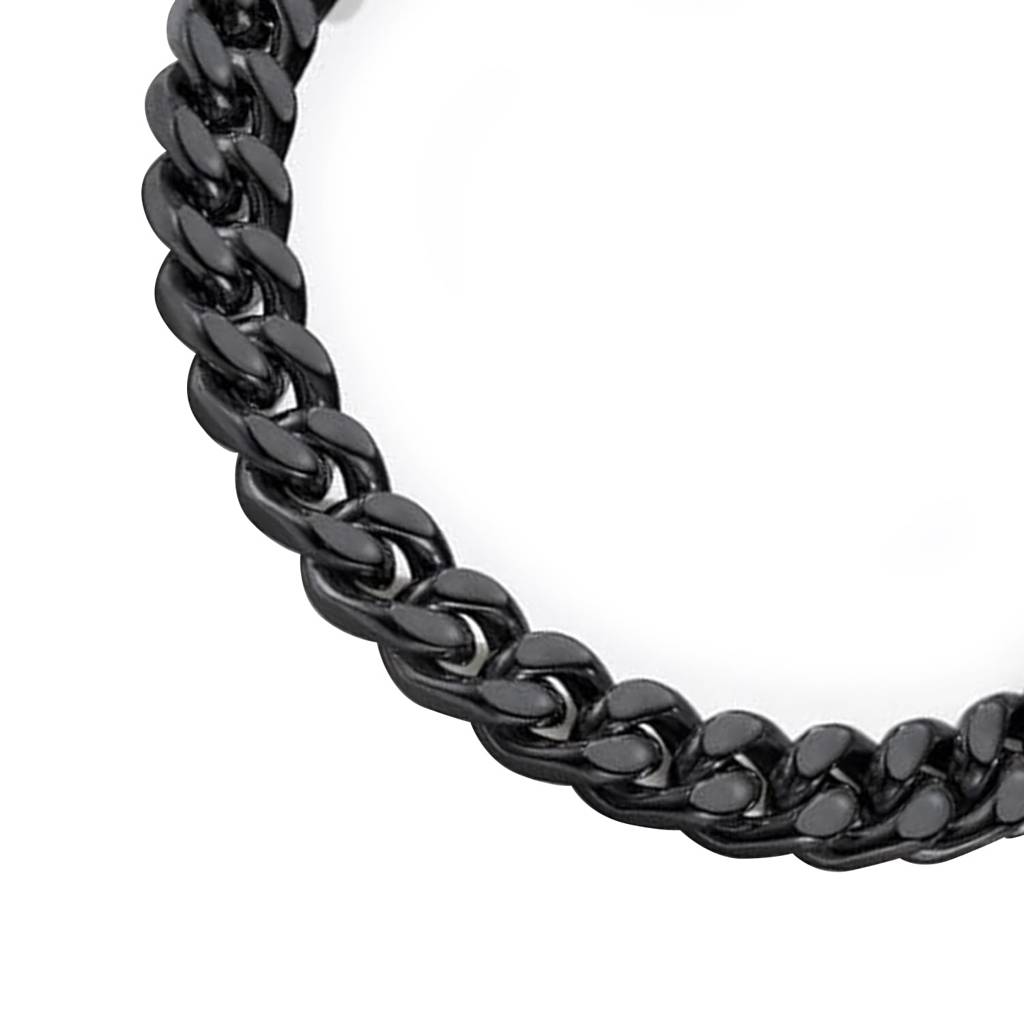 Stainless Steel Metal Black Bracelet Stylish Openable Fancy Design Jewellery Gift For Men Boys : PX5SB73B