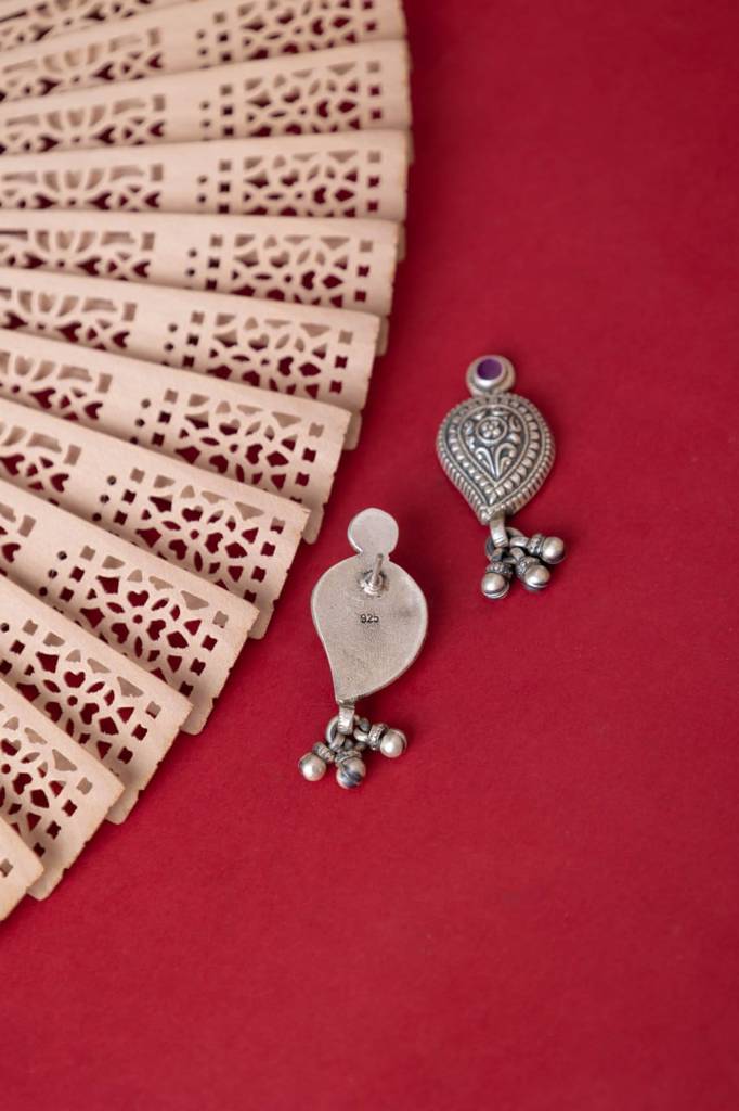 Mizoya Intricate Ghughri Drop Carry Motif Stud Earring : SE165-1-1-1