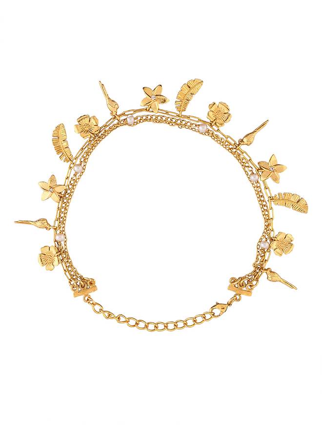 Voylla Hawaii Multi-Charm Tropical Anklet : 8905124521764