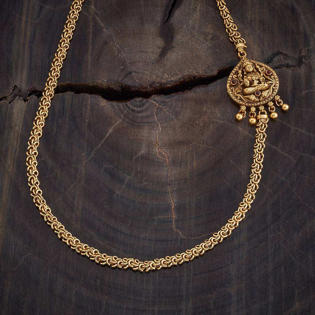 Kushal'S Fashion Jewellery Ruby Gold-Plated Festive Antique Necklace-176929 : 424189