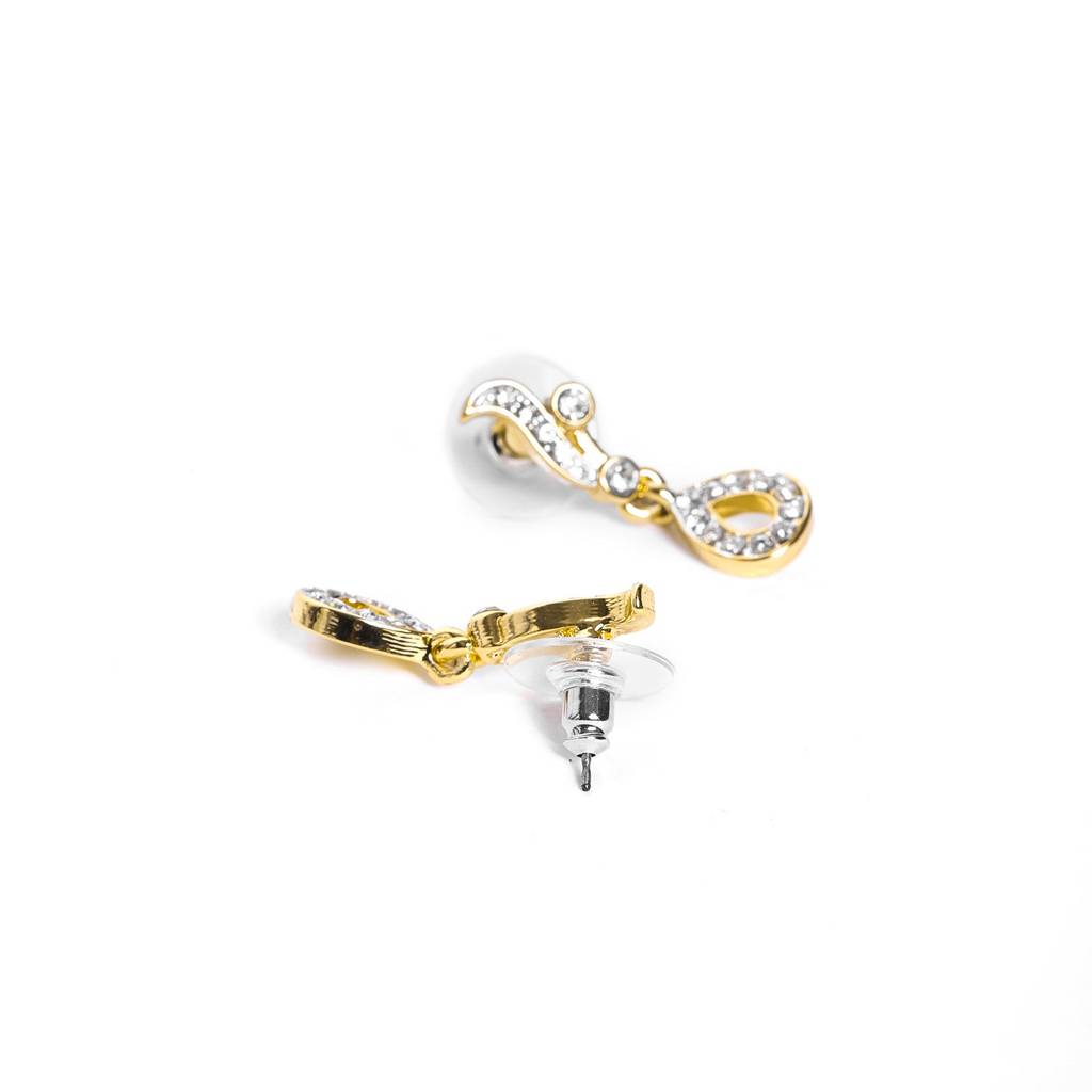 Estele Gold Plated Candere Drop Mangalsutra Necklace Set With Austrian Crystals For Women : EMS13080040NKER