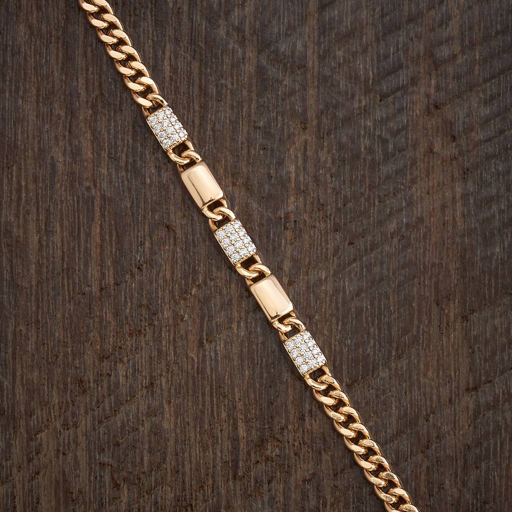 Kushal'S Fashion Jewellery White Gold-Plated Party Zircon Bracelet -183498 : 438165