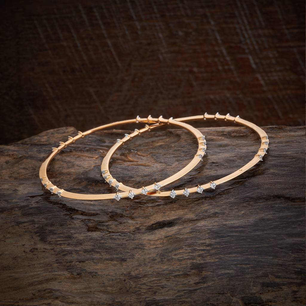 Kushal'S Fashion Jewellery  Rhodium-Plated Party Zircon Bangle-179963 : 430335