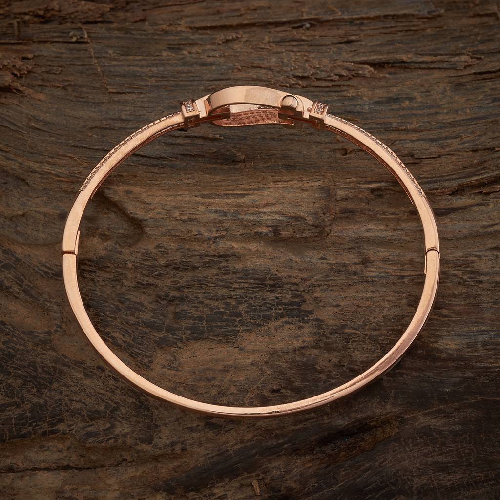 Kushal'S Fashion Jewellery White Rhodium-Plated Party Zircon Kada-174671 : 440792