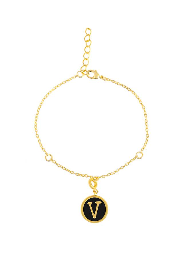 Valentine'S Day Collection Alphabet Black Enamel Charm : 8905124491821