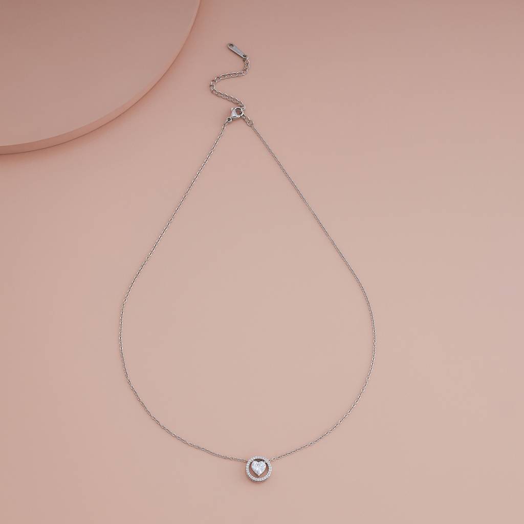 Kushal'S Fashion Jewellery White Rhodium-Plated Party Zircon Trendy Pendants-185064 : 441753