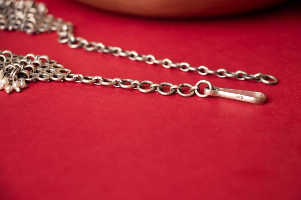 Tattva Intricate Jali Pearl Drop Choker : SN2108