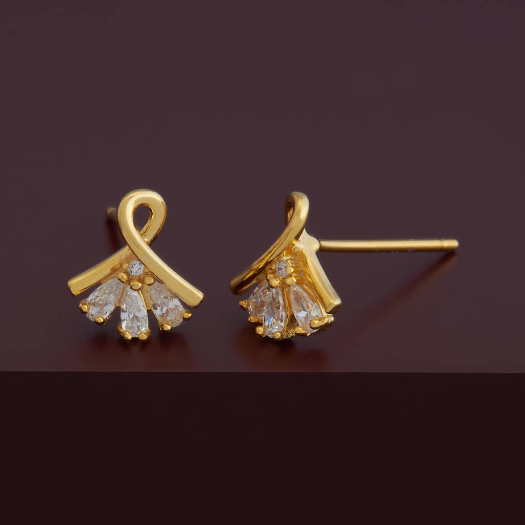 Kushal'S Fashion Jewellery White Rhodium Plated Office Wear Silver Earring-176635 : 423477