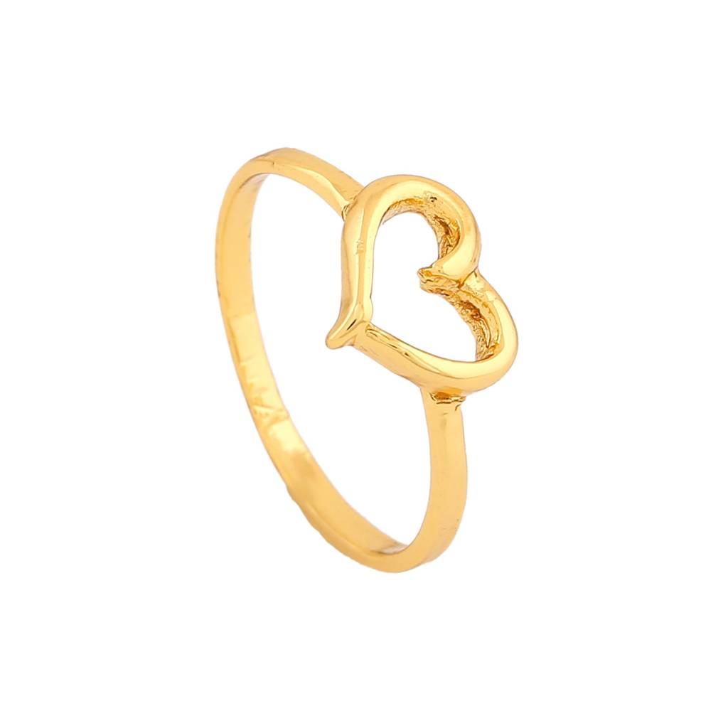 Estele Gold Plated Heart Shaped Finger Ring For Women : 130RING