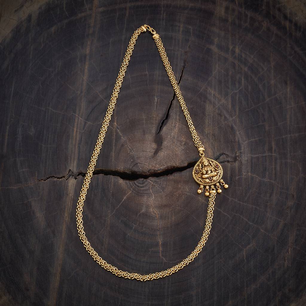 Kushal'S Fashion Jewellery Ruby Gold-Plated Festive Antique Necklace-176929 : 424189