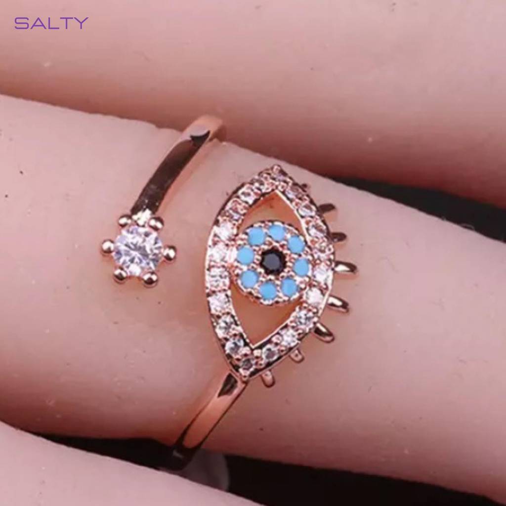 Cute Evil Eye Adjustable Ring - Rose Gold : RS10275A