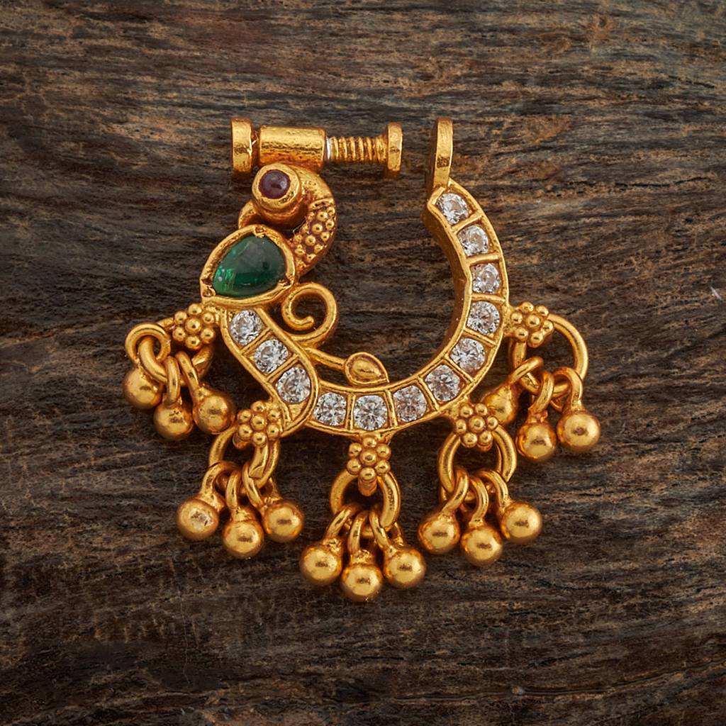 Kushal'S Fashion Jewellery - -Plated 92.5 Pure Temple Silver Nath -159879 : 416881