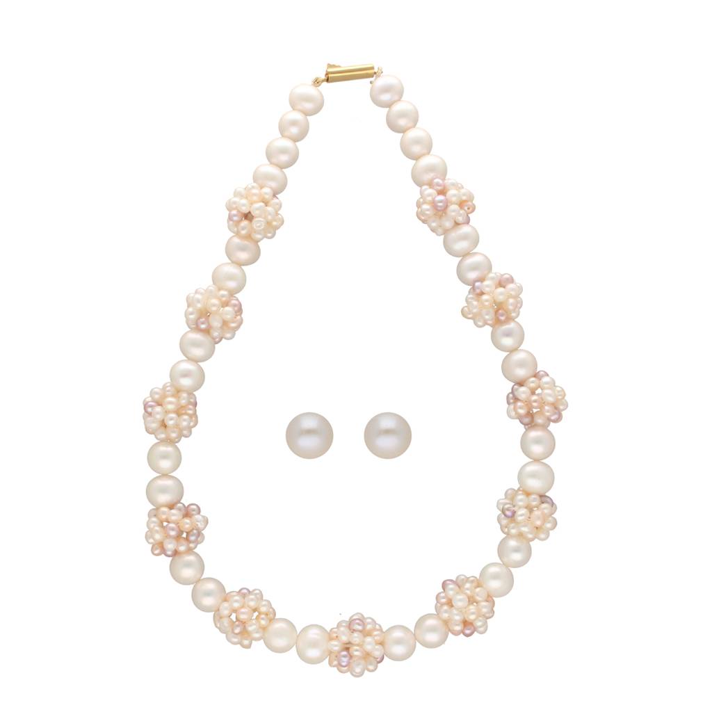 Sri Jagdamba Pearls Zarna 1 Line Pearl Necklaces. : JPNOV-23-073