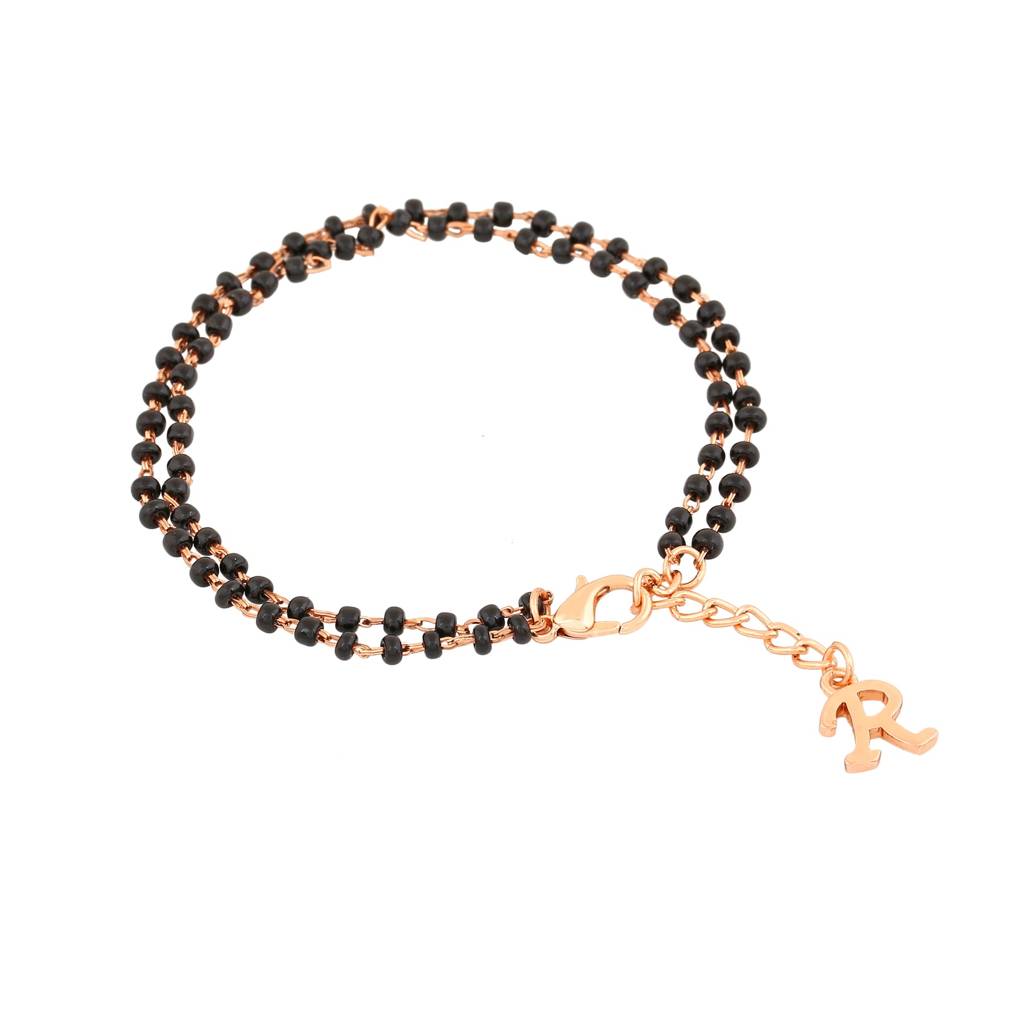 Estele Plated Classic Alphabet 'R' Mangalsutra Bracelet For Women : 101935-RGBR
