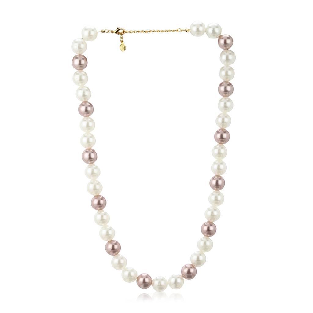 Estele Gold Plated Elegant Pearl Necklace For Women : 9624-NKNK