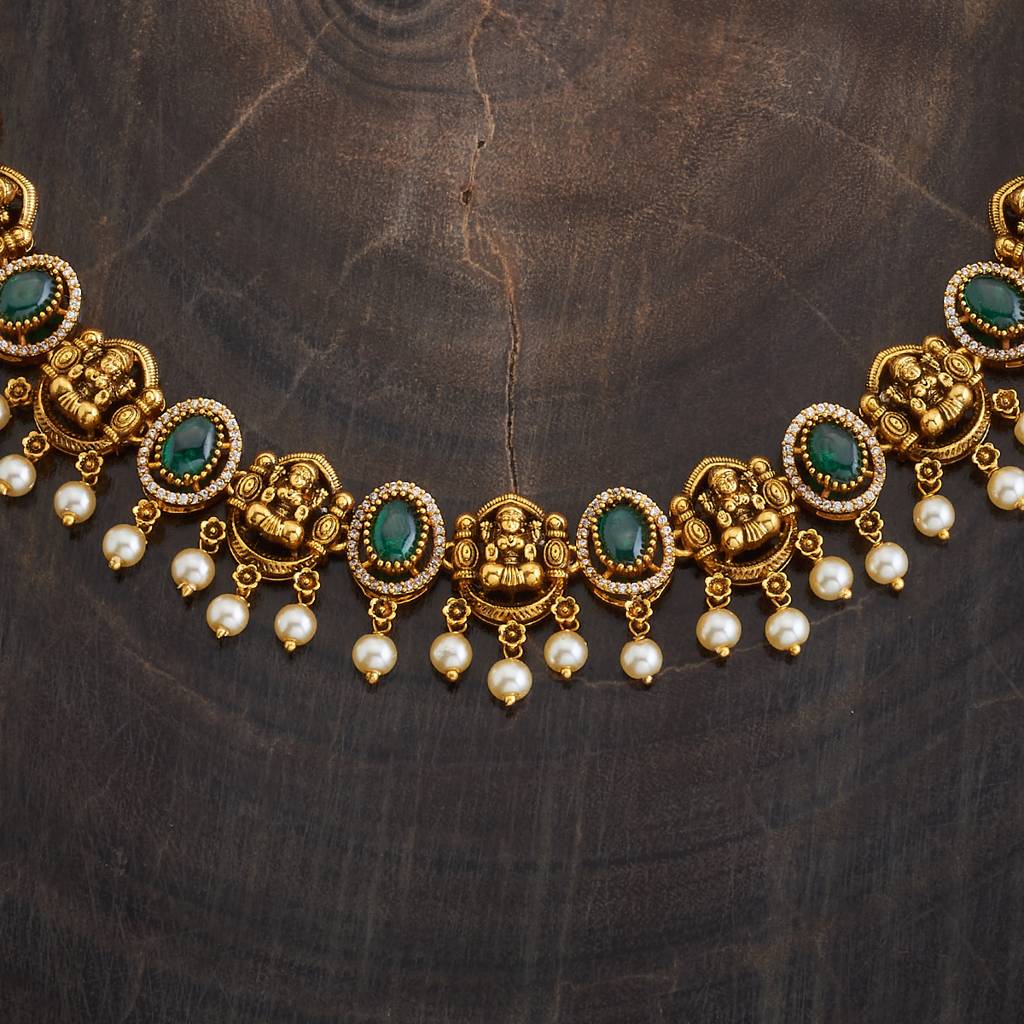 Ethnic Antique Necklace Set-176746 : 423745