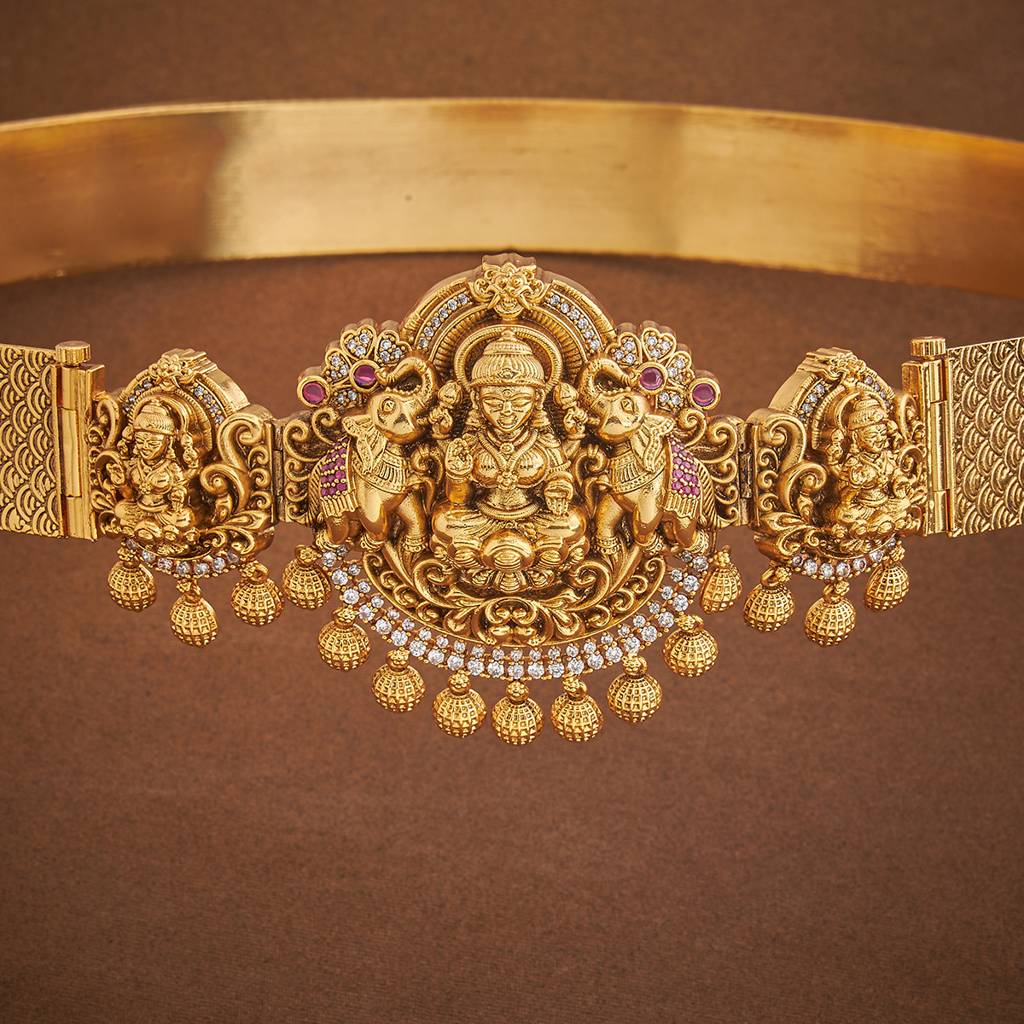 Kushal'S Fashion Jewellery Ruby Gold-Plated Ethnic Antique Kamarband -169559 : 411602
