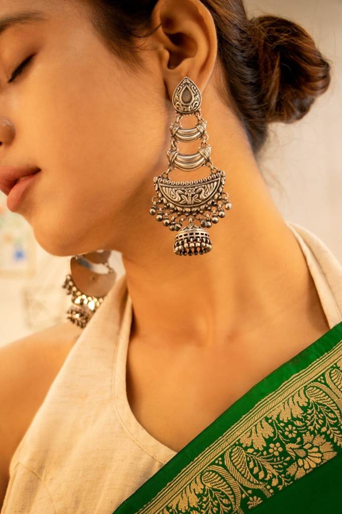 Tattva Statement Layered Ghughri Jhumki : SE30077