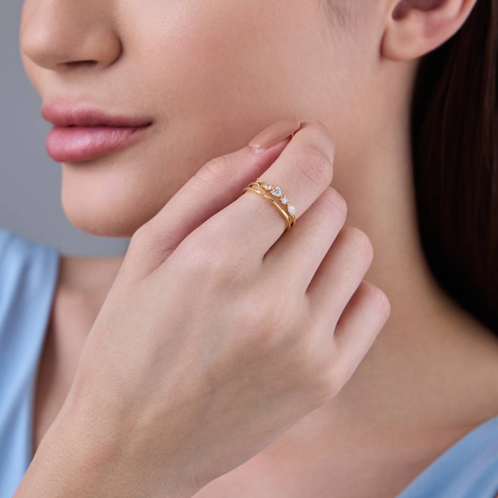 Kushal'S Fashion Jewellery White Gold-Plated Party Trendy Zircon Finger Ring-186812 : 445376