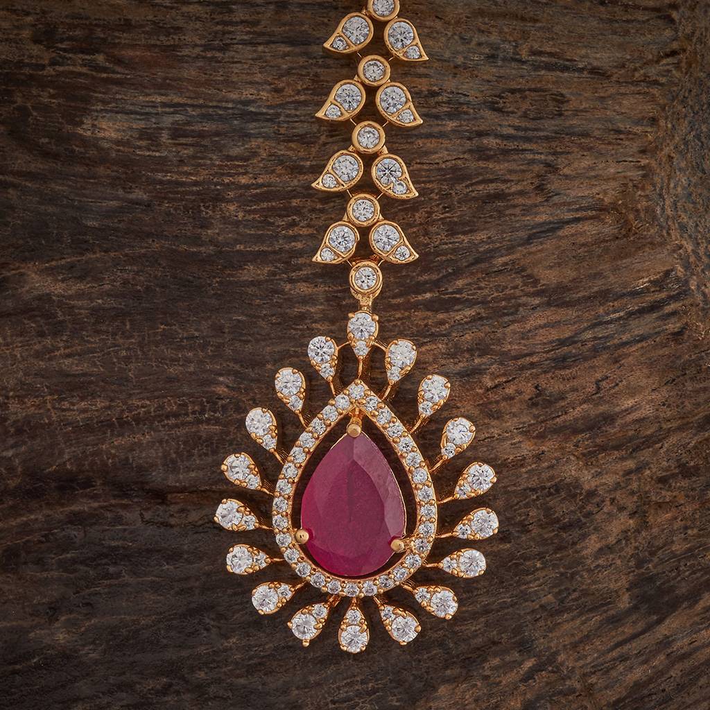 Kushal'S Fashion Jewellery Plated Party Zircon Maang Tikka-175791 : 421420