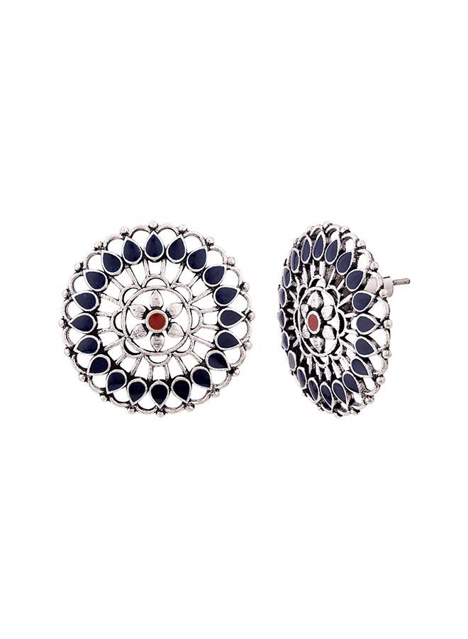 Mandala Floral Motifs Earrings : 8907617912189