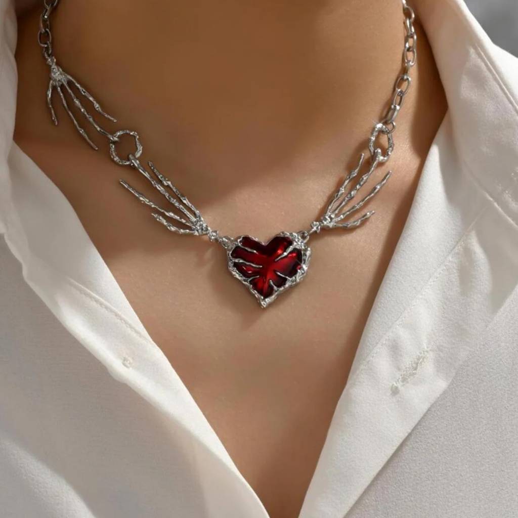 Forbidden Love Necklace : NS14233-S-RED