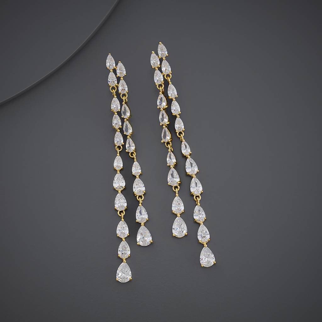Kushal'S Fashion Jewellery Party Trendy Zircon Drop Earrings-183694 : 438548