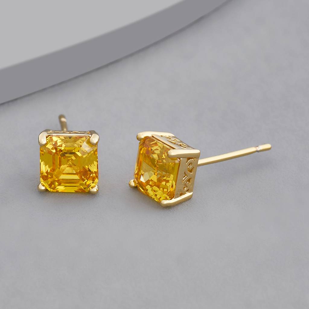 Gold-Plated Party Zircon Trendy Studs-419635 : 419635