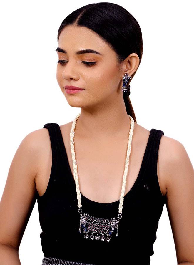 Arabian Nights Antique Round Brass Jewellery Set : 8905124423853