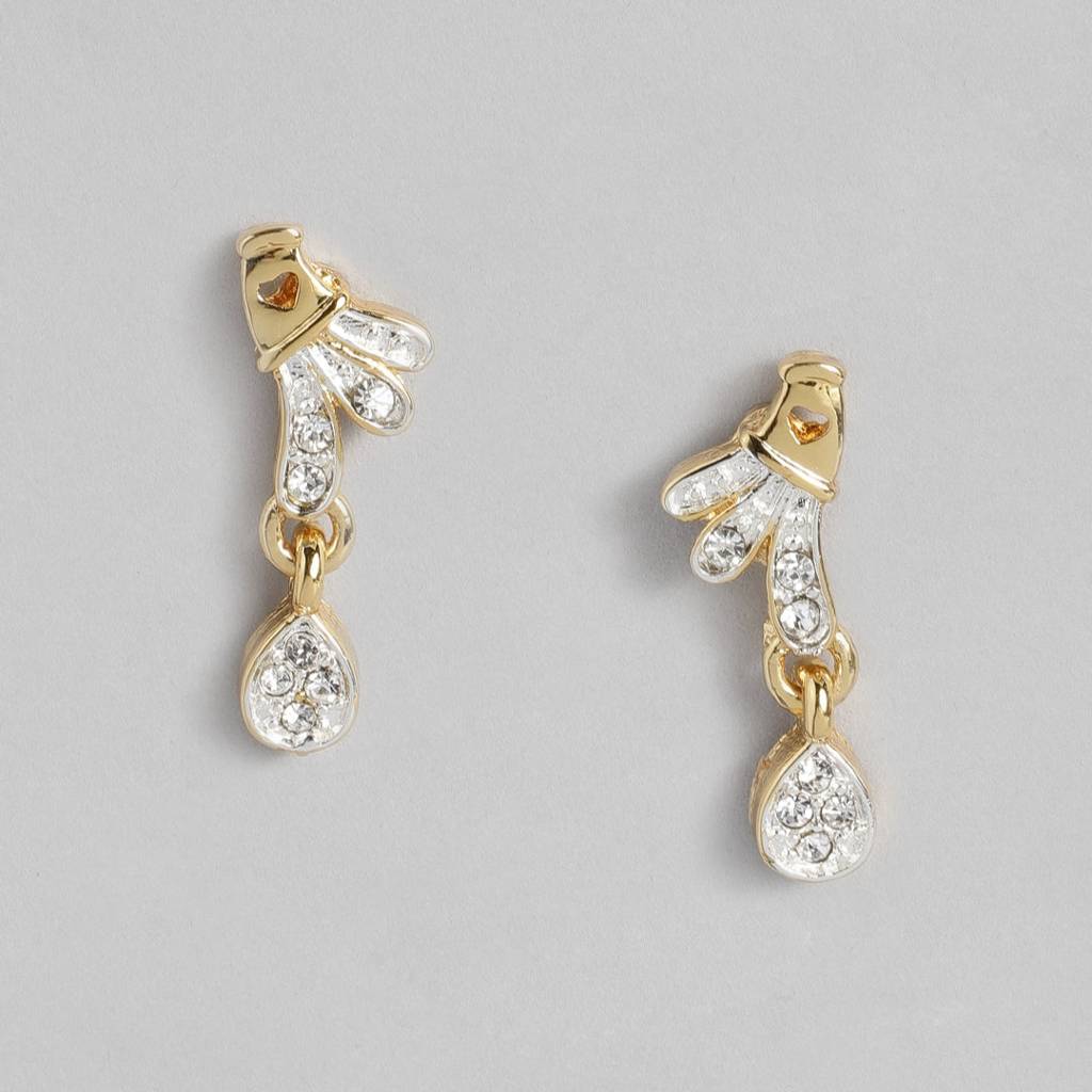 Estele Gold & Rhodium Plated Wave Shaped Mangalsutra Necklace Set For Women : EMS13080053NKER