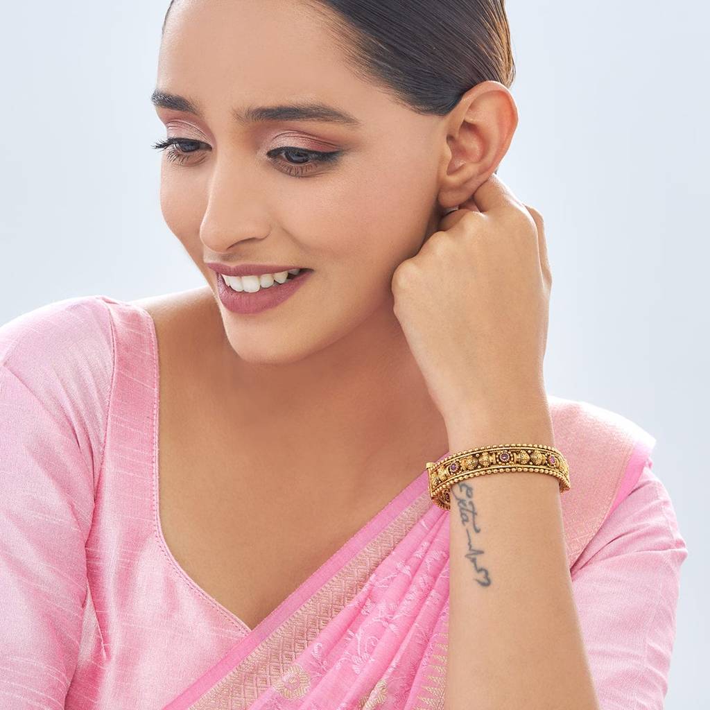 Kushal'S Fashion Jewellery -Plated Antique Bangle -146749 : 407926