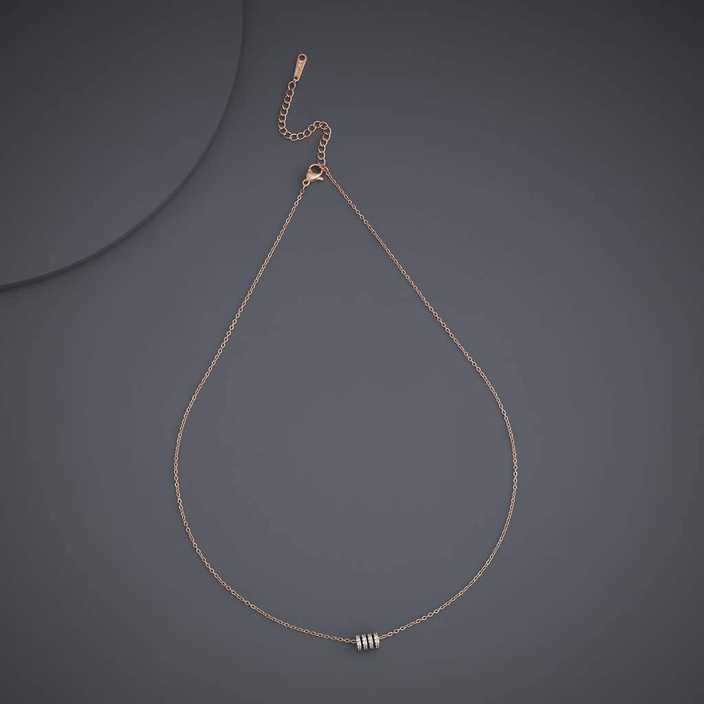Kushal'S Fashion Jewellery White Rose Gold-Plated Party Zircon Trendy Pendants-185082 : 441790