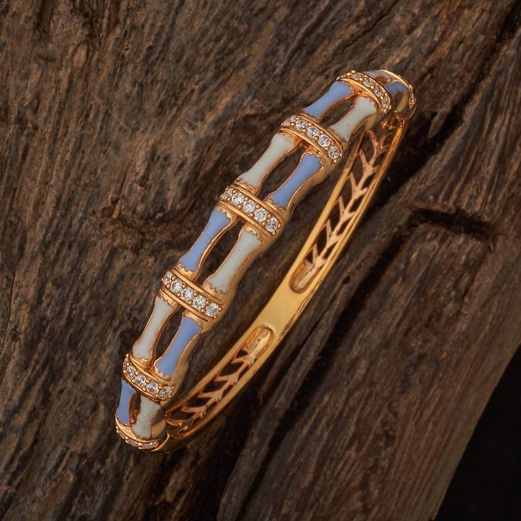 Kushal'S Fashion Jewellery  Gold-Plated Party Zircon Kada-182277 : 445591