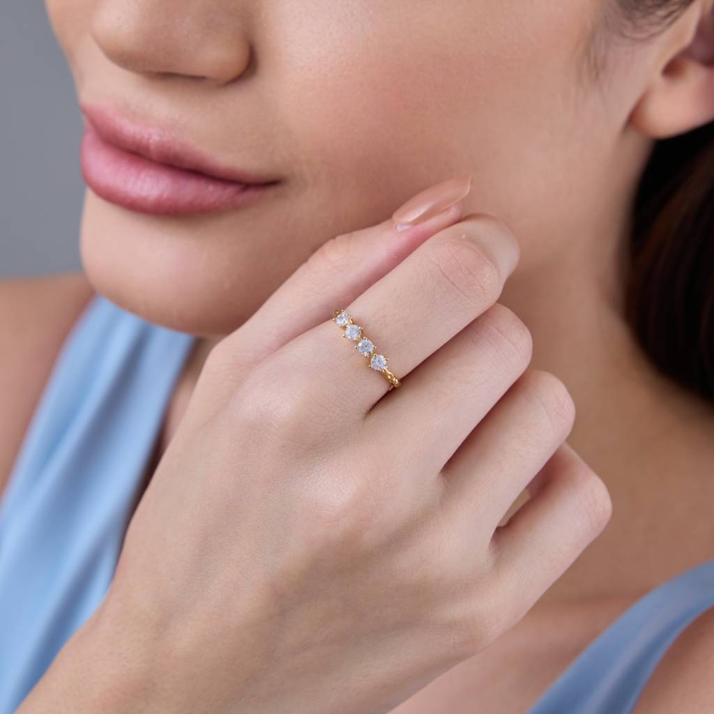 Kushal'S Fashion Jewellery White Gold-Plated Party Trendy Zircon Finger Ring-186816 : 445384
