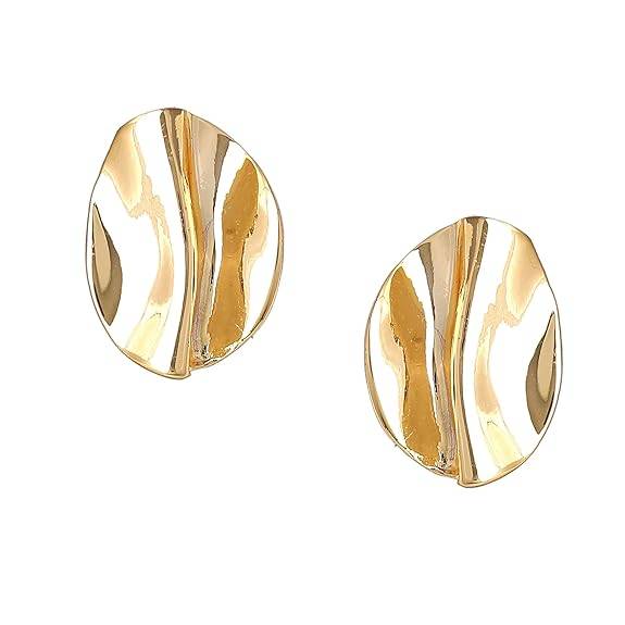 Gold Plated Modern & Classic Lightweight Small Stud Earrings For Girls : 281701-2NIGER