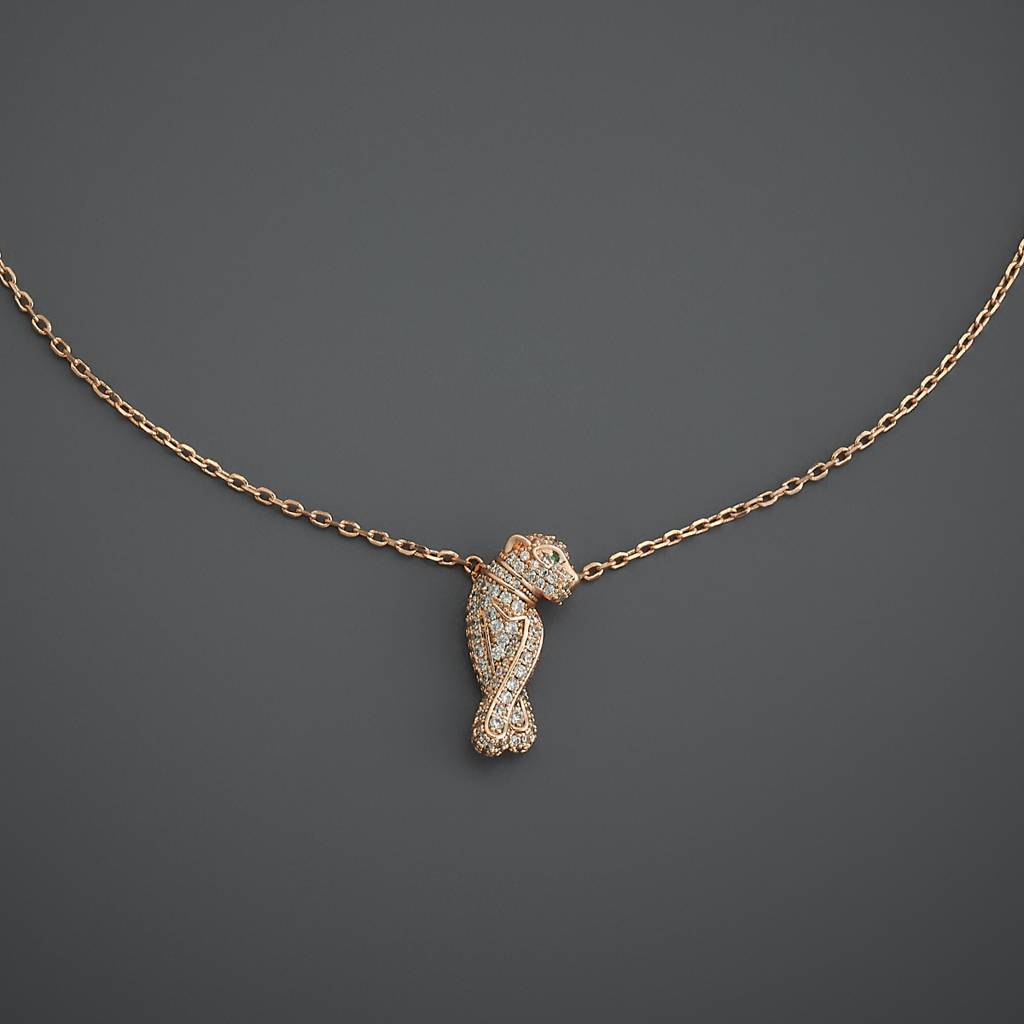 Kushal'S Fashion Jewellery White Rose Gold-Plated Party Trendy Zircon Necklace-186785 : 445305