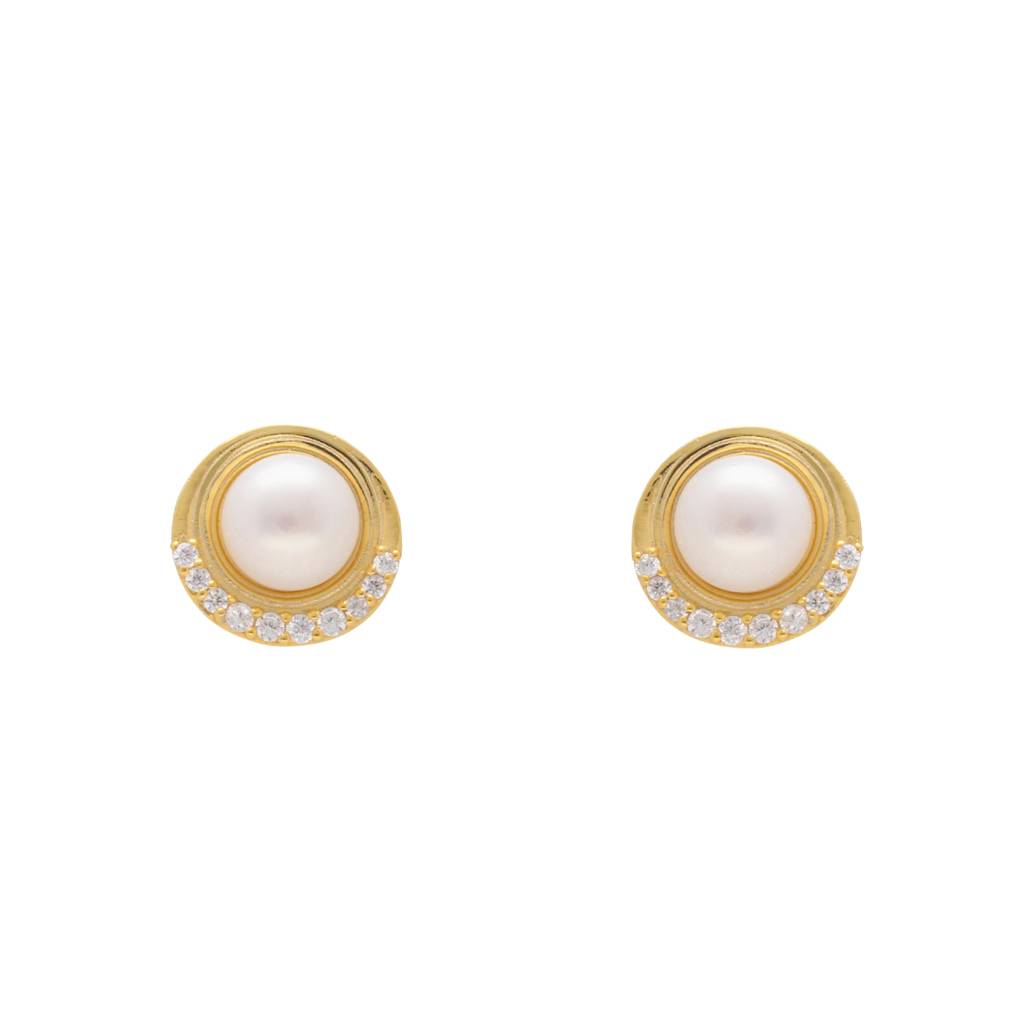 Harinakshi 925 Silver Stud Earrings : JPMAY-22-122