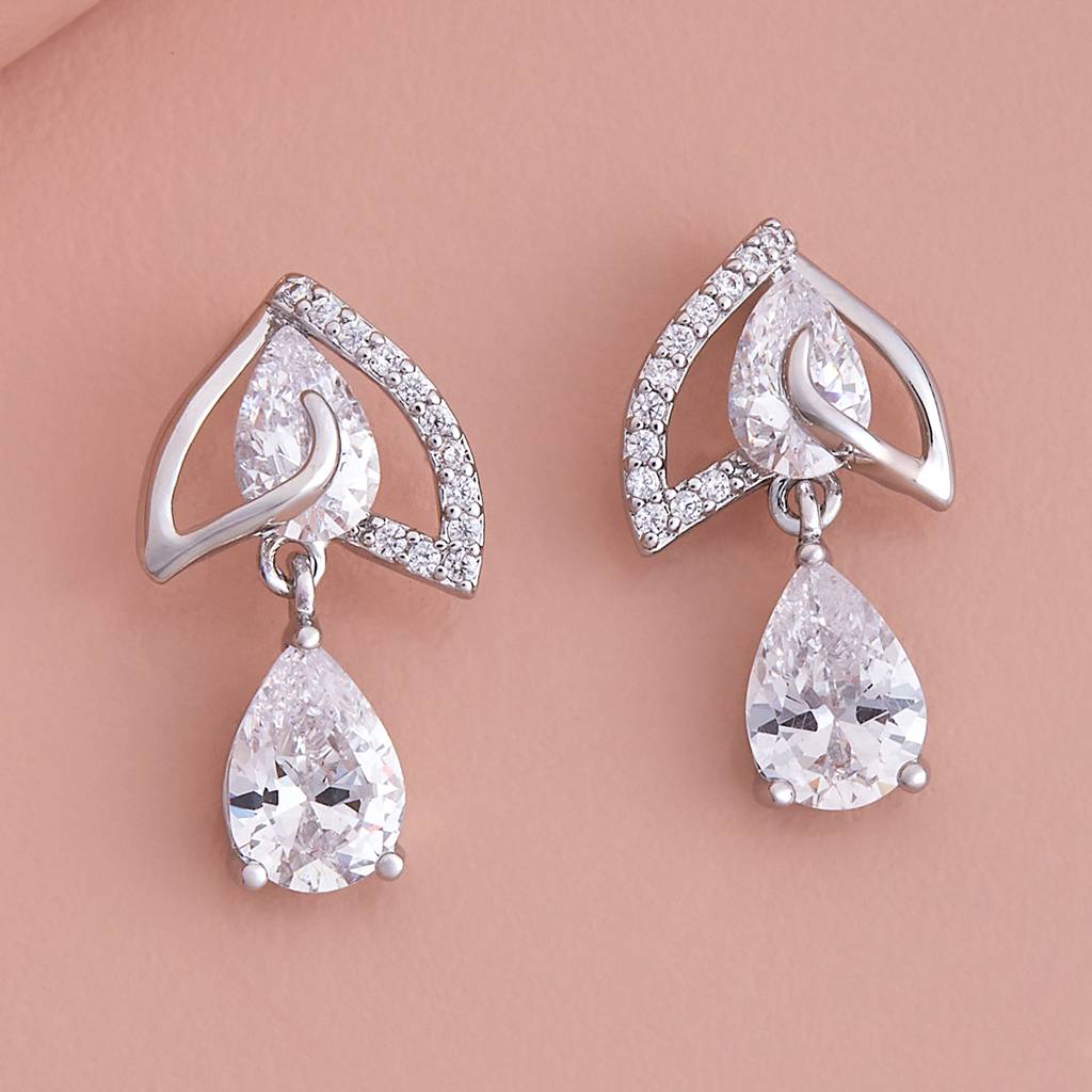 Kushal'S Fashion Jewellery Party Zircon Drop Earrings-186285 : 444285