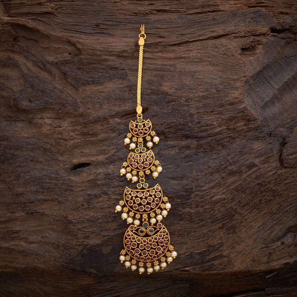 Kushal'S Fashion Jewellery Gold-Plated Ethnic Antique Maang Tikka -150765 : 393761