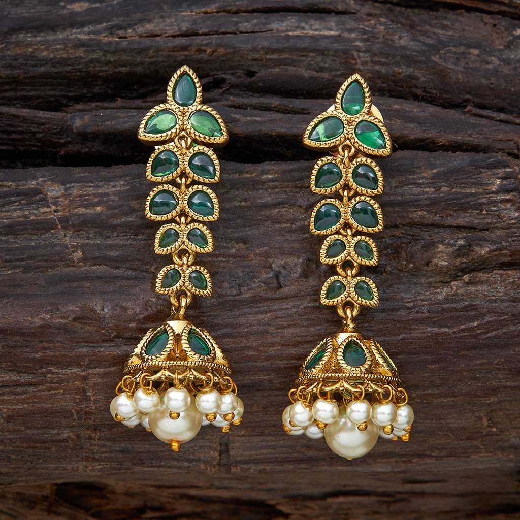Kushal'S Fashion Jewellery Dome Shaped Jhumkas Earrings-140598 : 396315