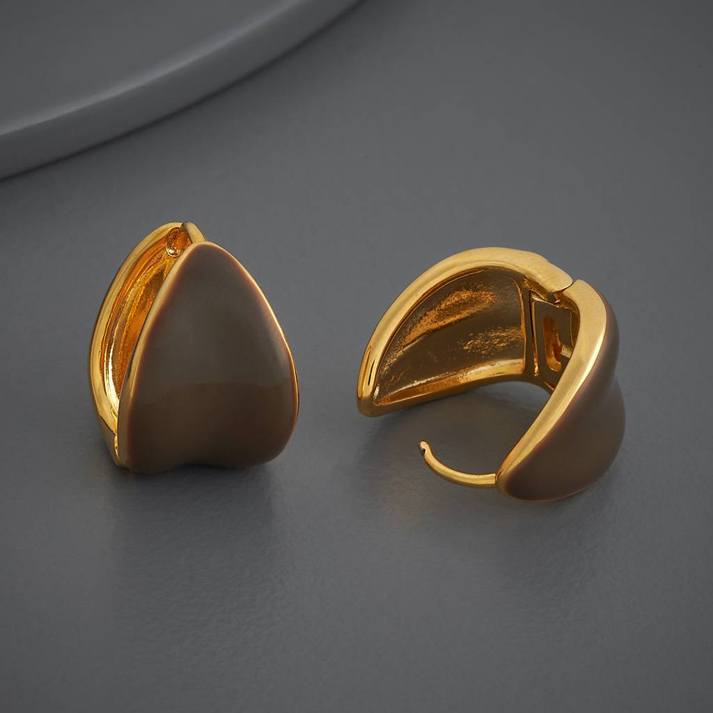 Kushal'S Fashion Jewellery Plated Party Zircon Hoop Earrings-186268 : 444229