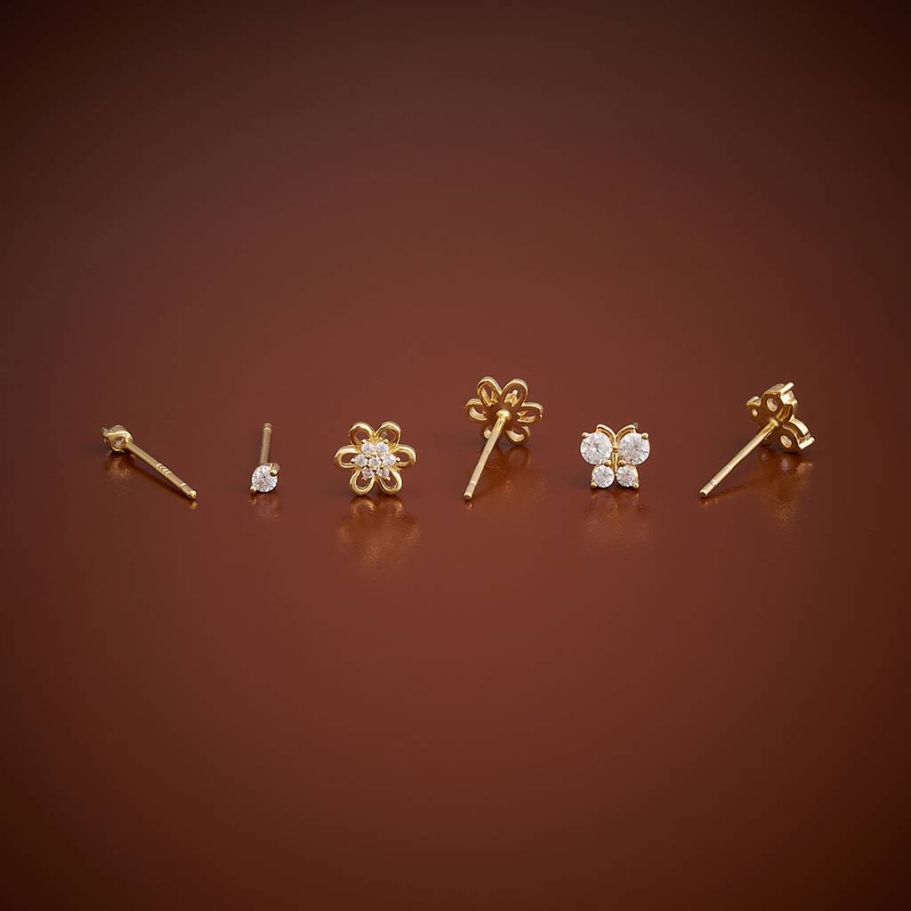 Kushal'S Fashion Jewellery  Plated Party 92.5 Sterling Silver Studs-164477 : 395375