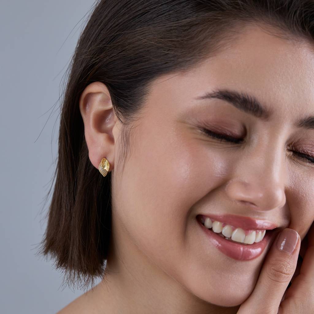 White Gold-Plated Ethnic Pure Silver Studs-437472 : 437472