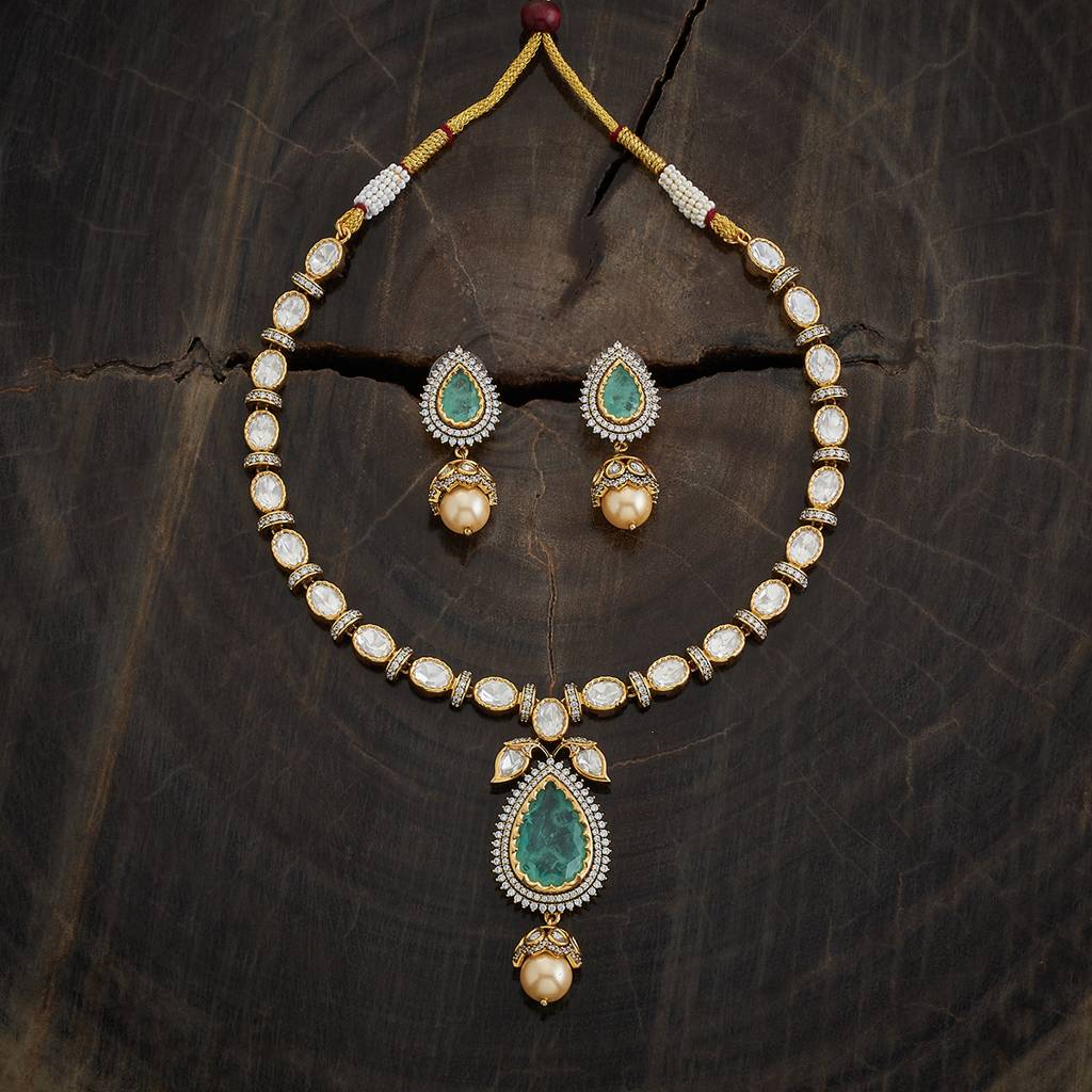 Kushal'S Fashion Jewellery Victorian-Plated Ethnic Kundan Jewellery Set-173036 : 415218