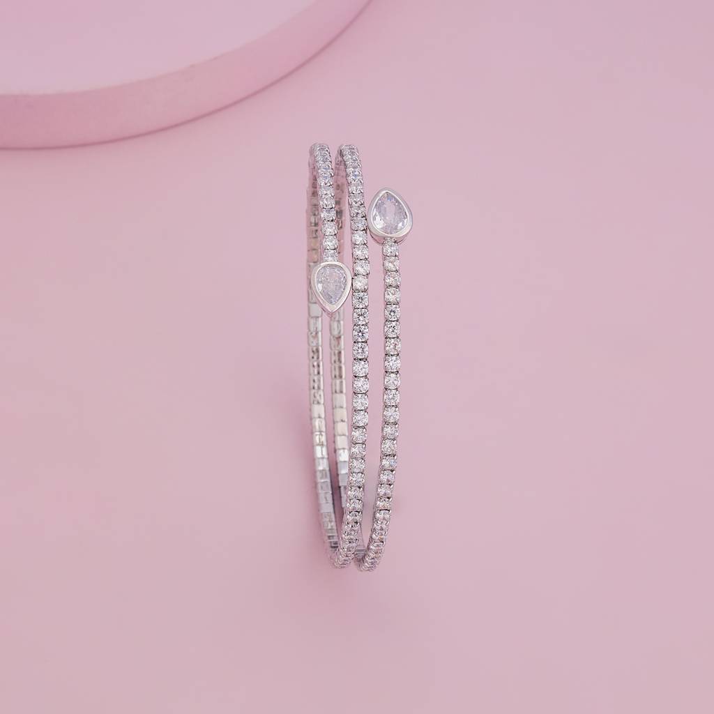 Kushal'S Fashion Jewellery Plated Party Trendy Zircon Kada -189502 : 450192