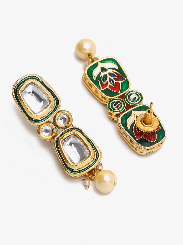 Meenakari Kundan Choker With Earrings : RUBYM154