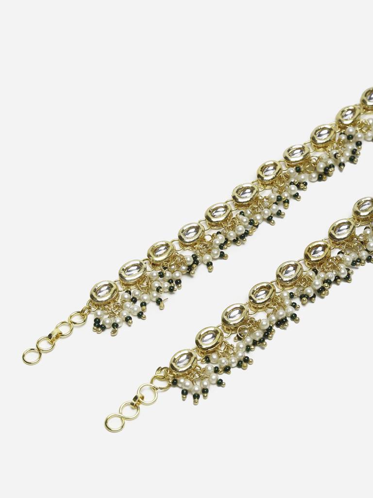 Oval Shaped Anklets (Set Of 2) : RUBYM88